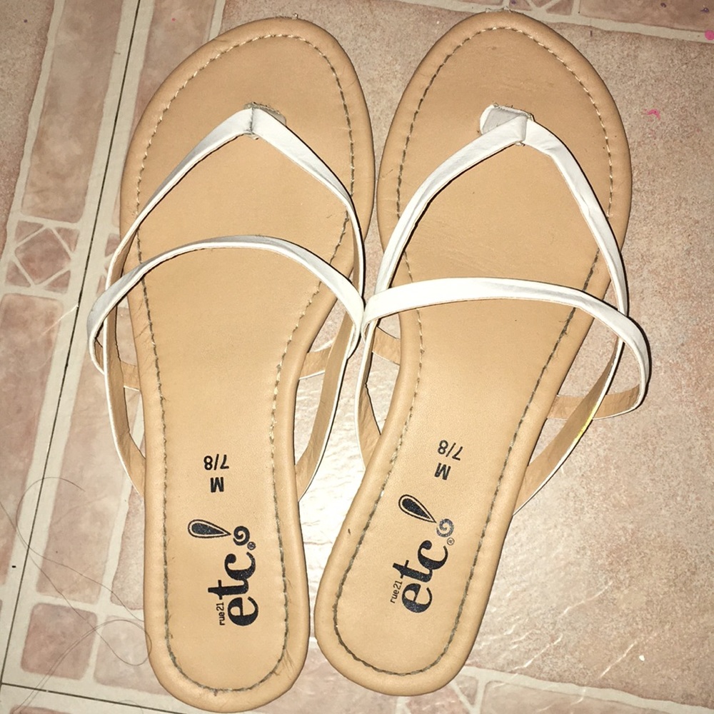 White sandals